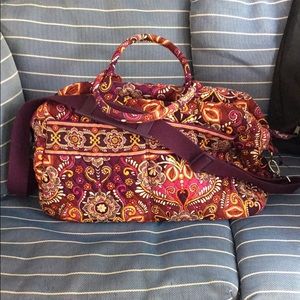 Vera Bradley weekend bag with small cosmetic bag